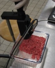 Frisches Hackfleisch und Plant Probe Messung