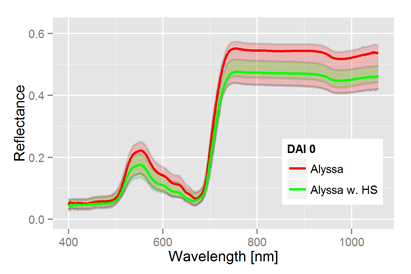 Heterodera schachtii Dynamik im hyperspektralen Signal