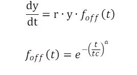 nonlinear growth with switch off function